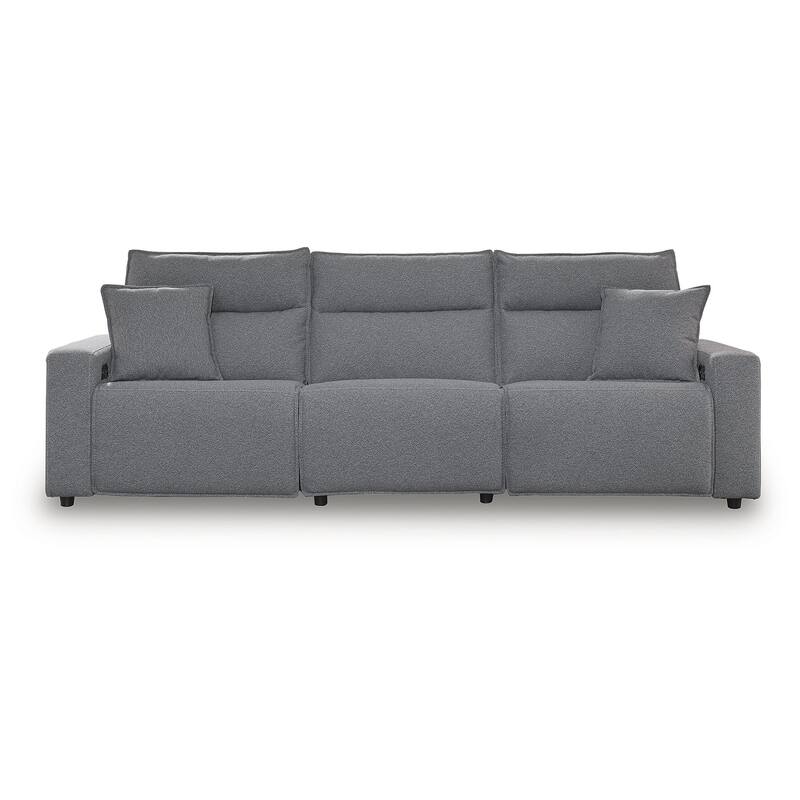 Signature Design by Ashley Modmax Gray 3-Piece Power Reclining Sectional - 116" W x 41" D x 41" H