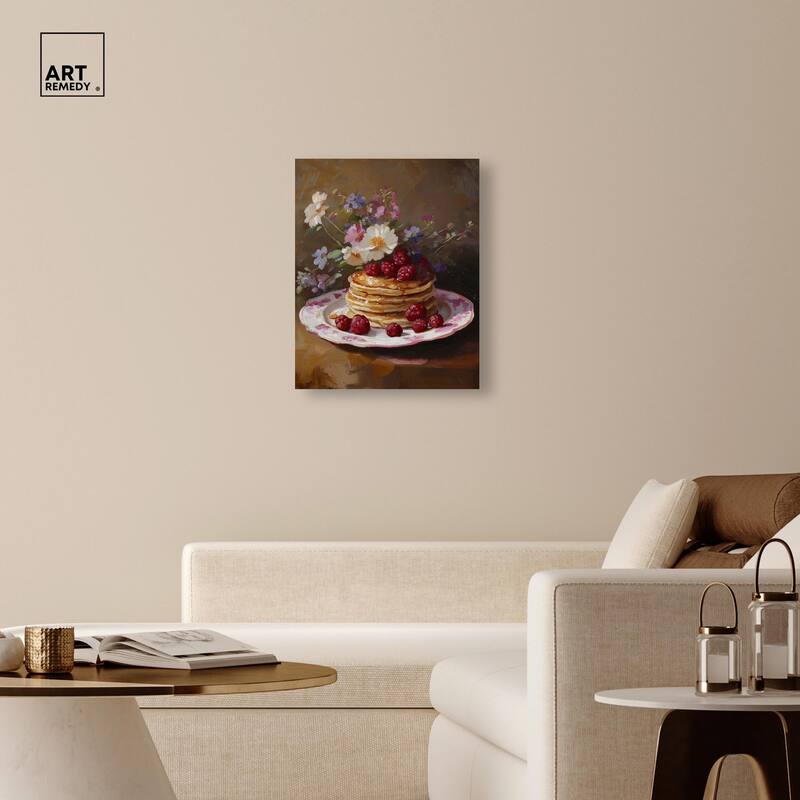 Raspberry Pancakes I Canvas by Art Remedy, Gallery Wrapped