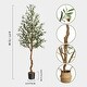 preview thumbnail 2 of 4, Artificial Olive Tree 6FT(72in) Tall Faux Silk Olive Trees - 6x6x72in