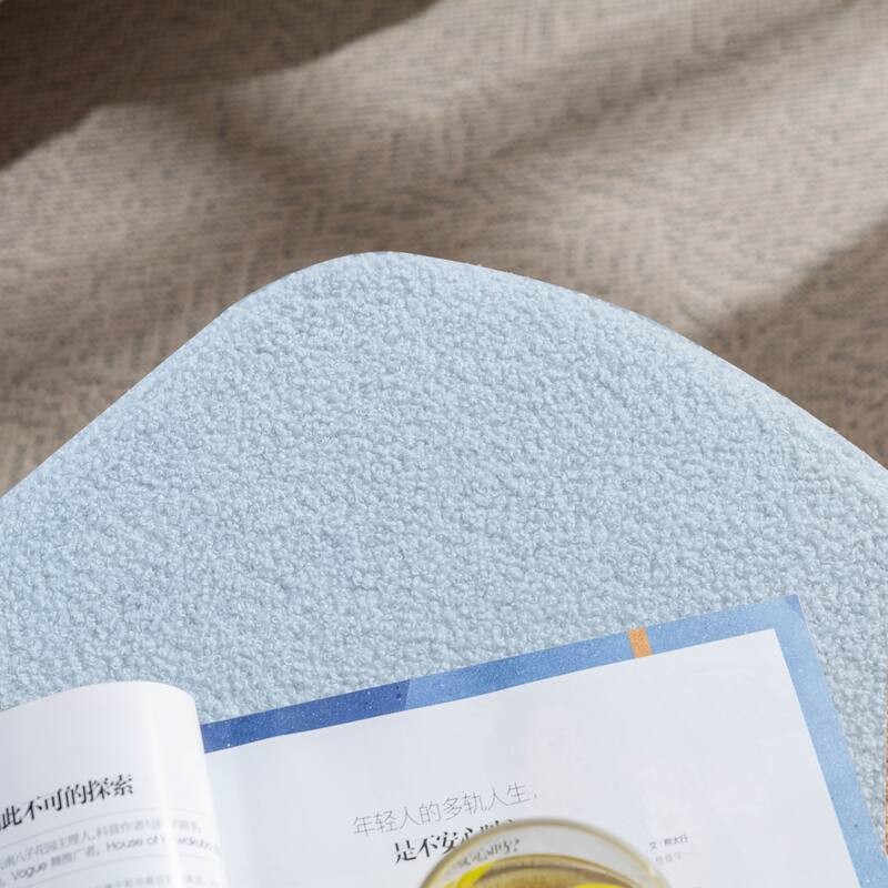 Blue Gold-Leg Storage Ottoman Bench for Living Room & Bedroom