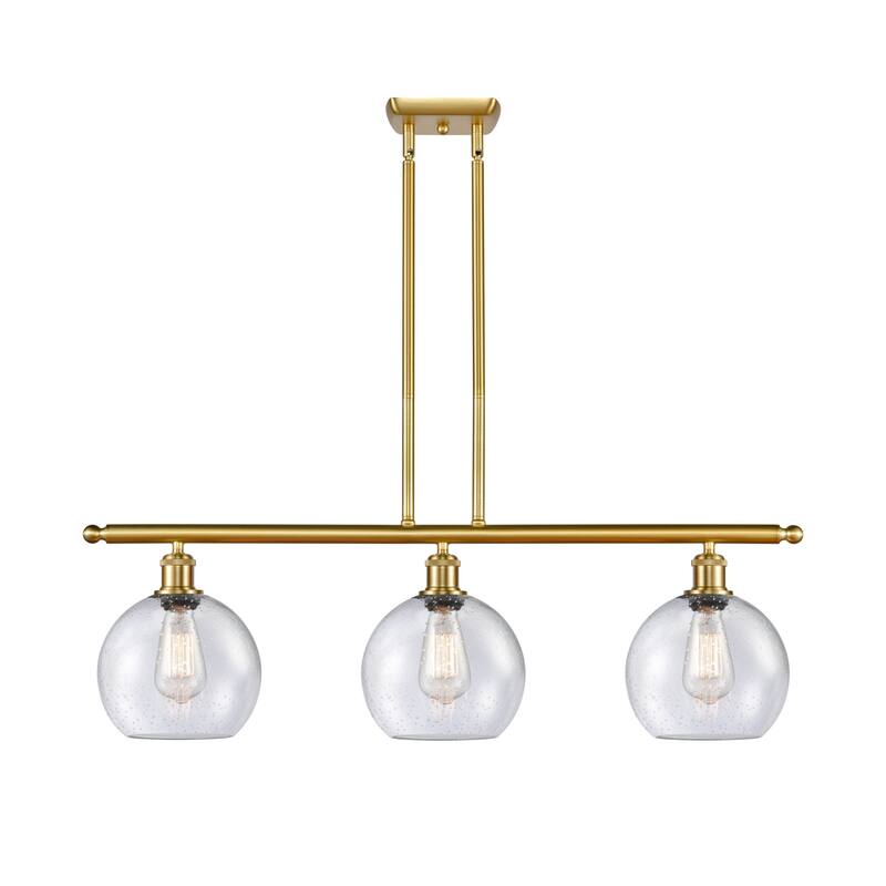 Innovations Lighting 516-3I-11-36 Athens Linear Athens 3 Light 36" - Satin Gold / Seedy