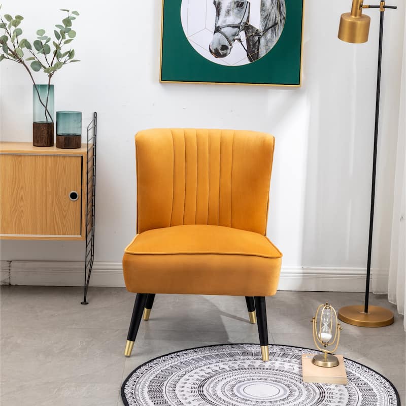Elon Contemporary Velvet Upholstered Accent Chair