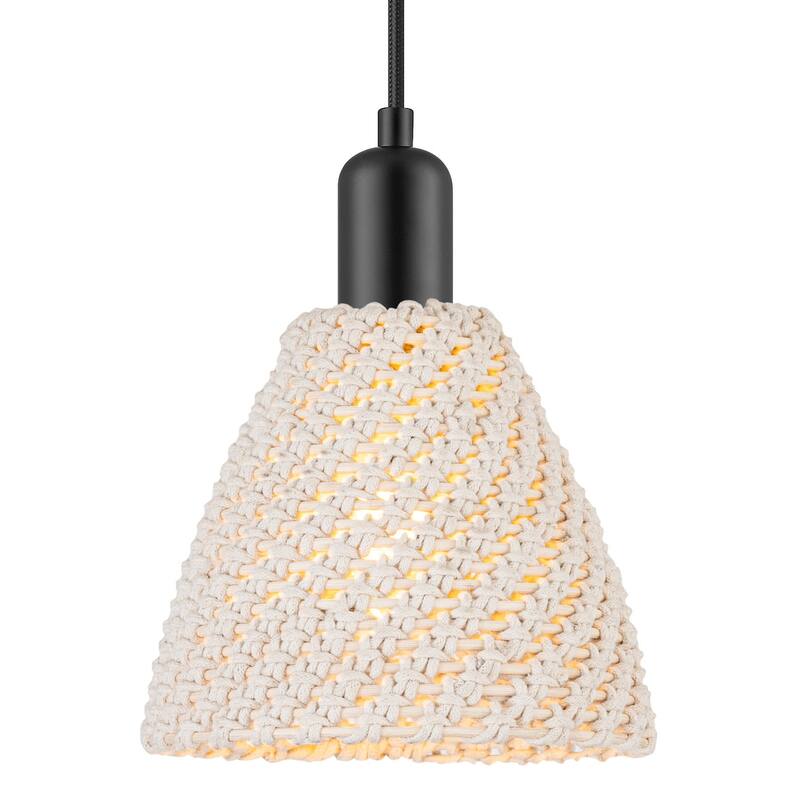 Innovations Lighting 716-1P-NBD-75-NAT Natural Ballston Dome 8" Wide - Matte Black