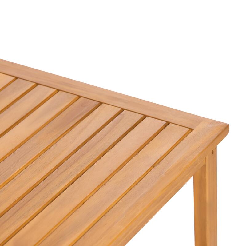 Christopher Knight Home - Nancy 2-Piece Outdoor Acacia Wood Loveseat and Coffee Table Seating Set