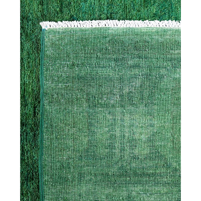 Overdyed, One-of-a-Kind Hand-Knotted Area Rug - Green - 6' 0" x 8' 10"
