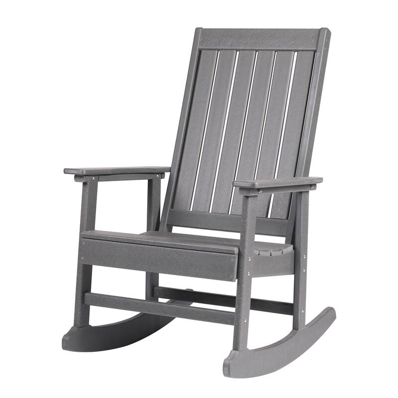 Island Retreat Ez-Care Tek-Wood Adirondack Rocker Chair - Grey