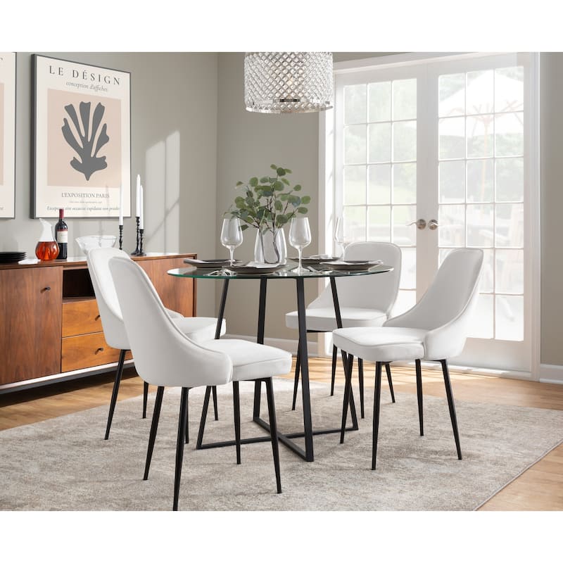 Silver Orchid Naldi Contemporary-Glam Velvet Dining Chair (Set of 2)