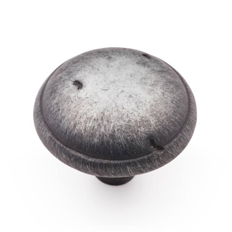 RK International 1-3/8 Inch Mushroom Cabinet Knob - Distressed Nickel