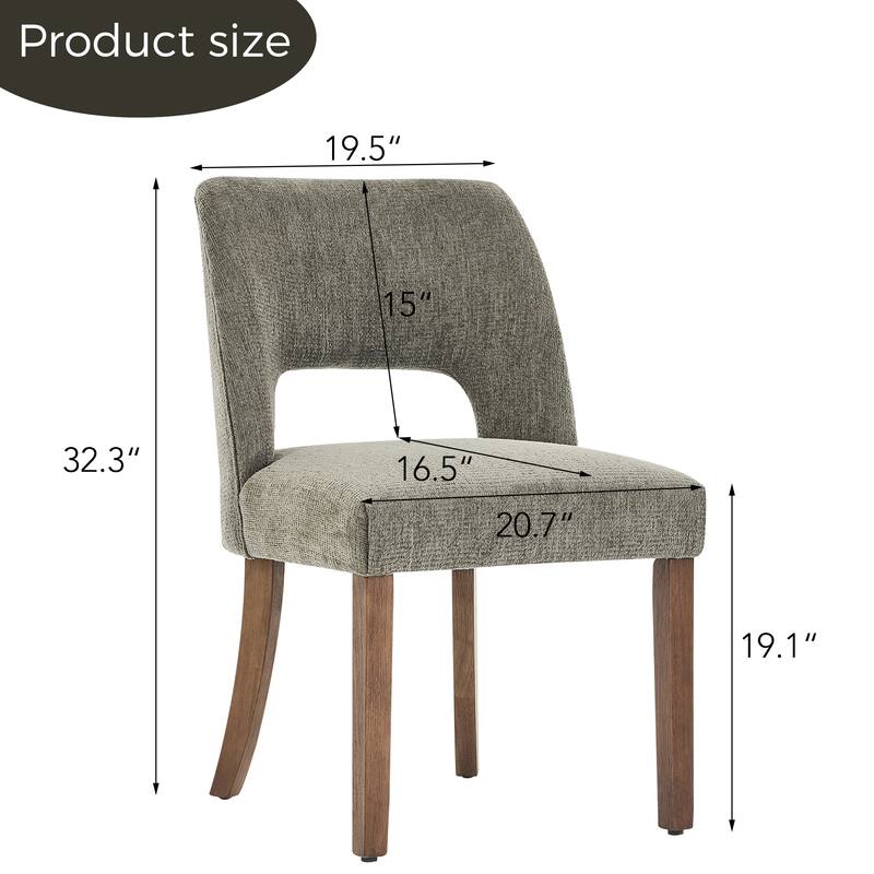 Wooden Dining Chairs Set of 2/4/6,Modern Fabric Upholstered Dining Room Chair Kitchen Chairs