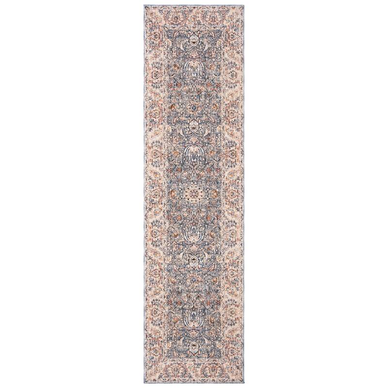 Lauren Ralph Lauren Celia Traditional Oriental Area Rug - 2'2" x 8' Runner - Light Blue