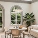 preview thumbnail 2 of 9, Modern 1-Light White Round LED Chandelier Minimalist Pendant Lights for Dining Room - 17.5" D x 61.5" H