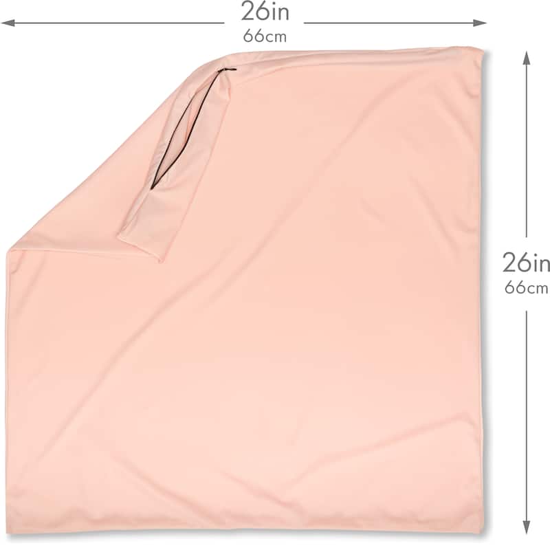 Throw Pillow Cozy Soft Microbead Cream Peach: 1 Pc