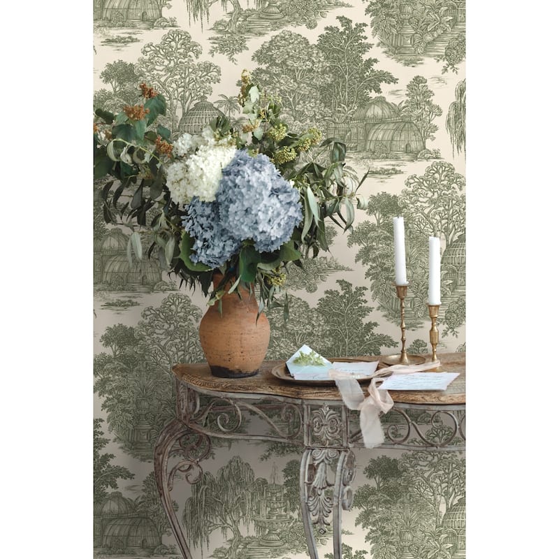 Osterley Toile Non-Pasted Wallpaper – 396in. x 21in. – Covers 56 square feet