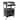 Luxor Black Height Adjustable A/V Cart with Pullout Keyboard Tray and Cabinet