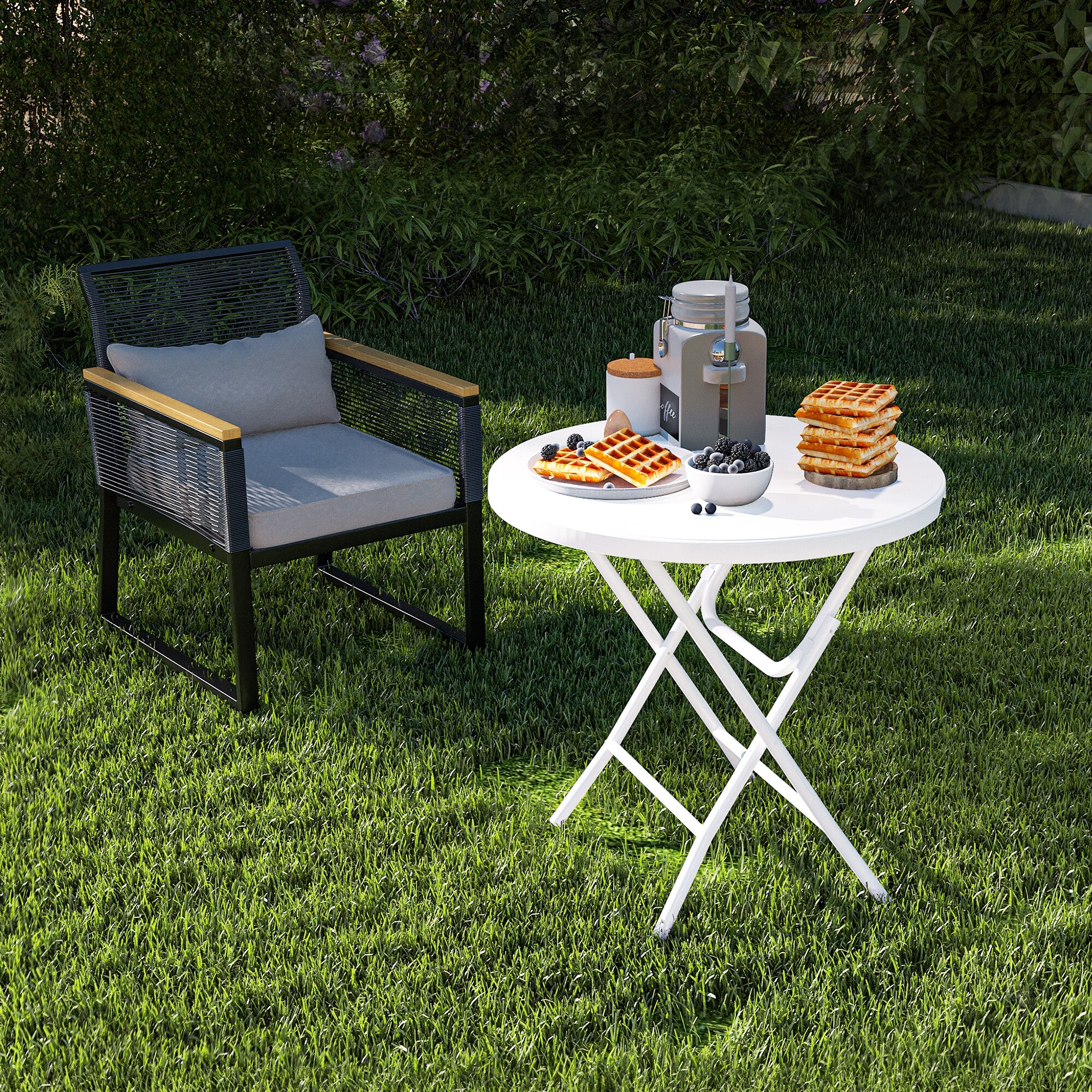 Metal top hotsell outdoor dining table