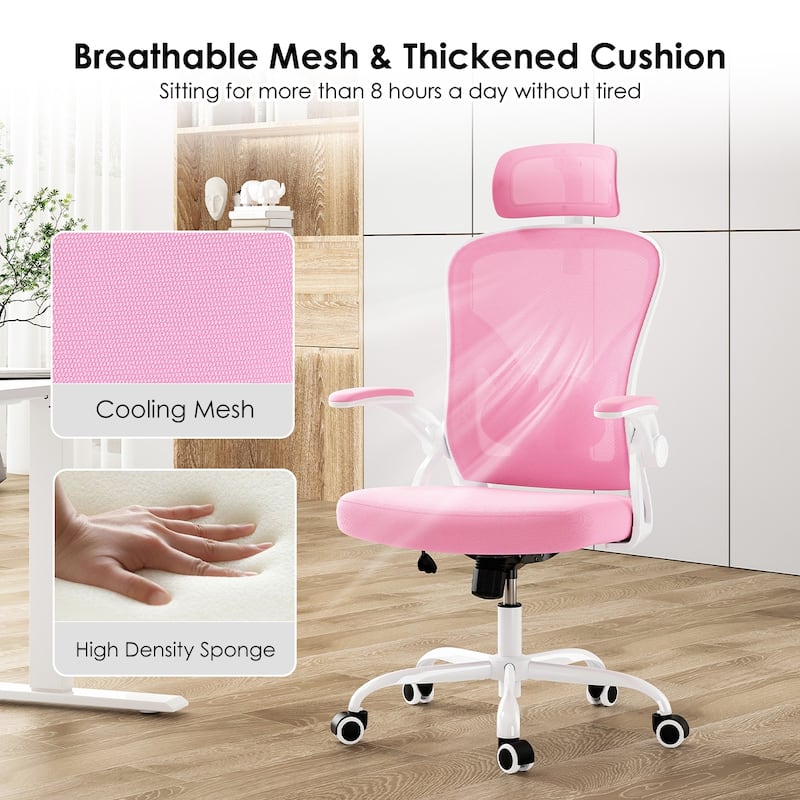 Ergonomic Office Chair, Office Desk Chair with Headrest, High Back Computer Chair with Armrests and Adjustable Lumbar Support