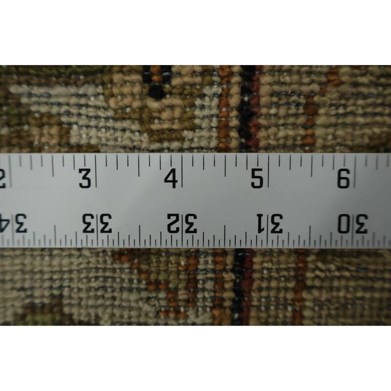 Hand Knotted Oriental 100% Wool Carpet Traditional All-Over Green Ziegler Runner Rug - 15' 8'' X 2' 6''