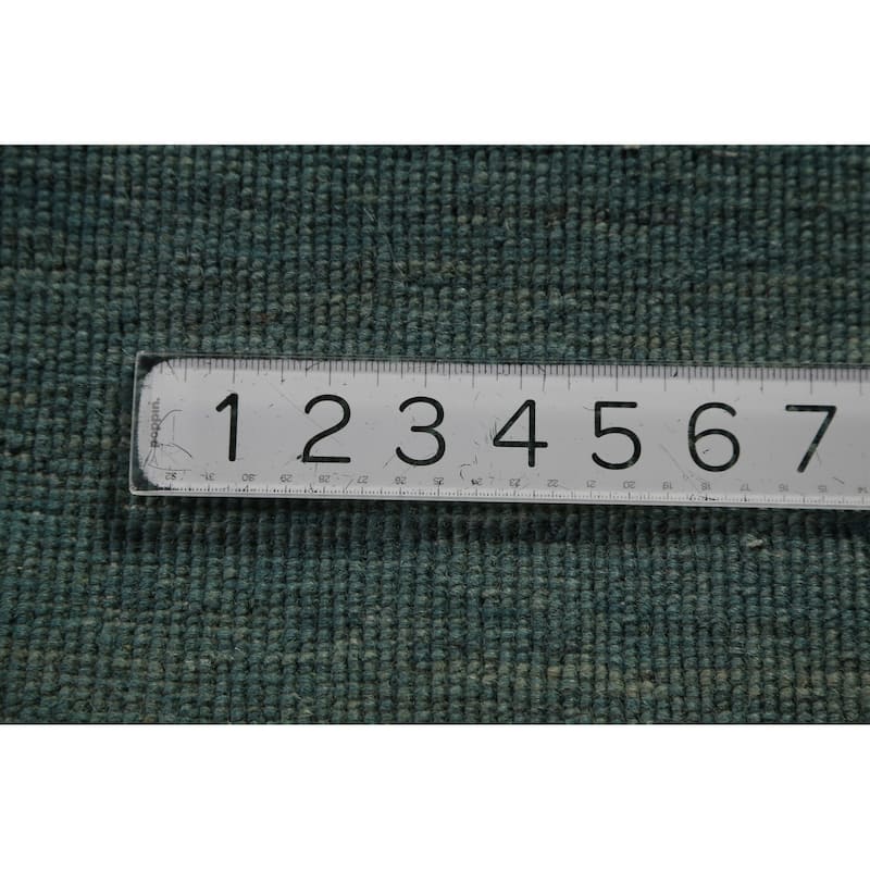 Blue Gabbeh Modern Area Rug Handmade Oriental Blue Wool Carpet - 5'6" x 7'10"