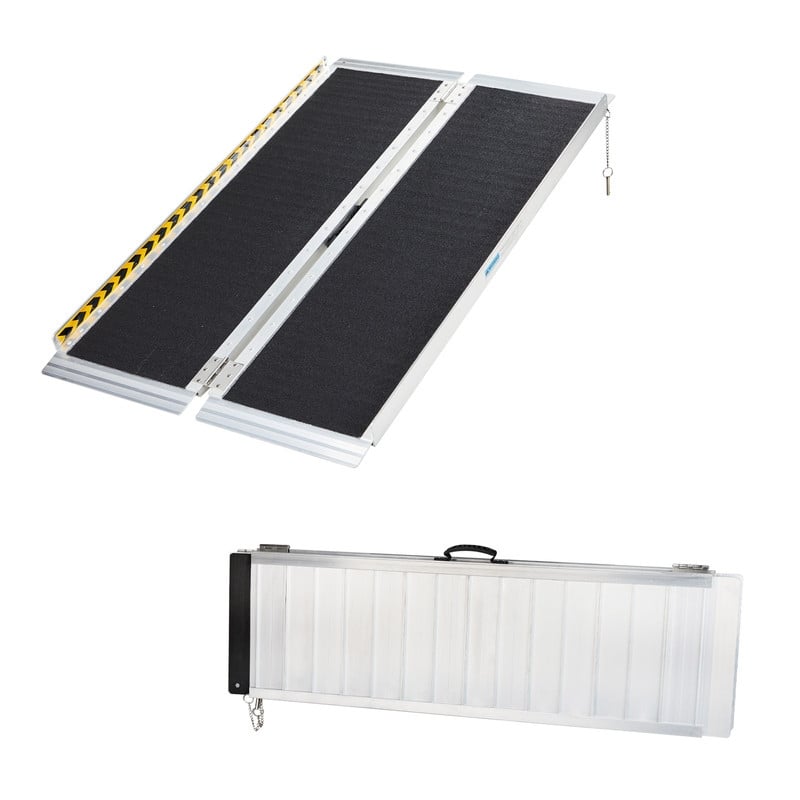 4FT Non-Skid Wheelchair Ramp Threshold Ramp with a Non-Slip Surface for Home, Steps, Stairs, Doorways - N/A