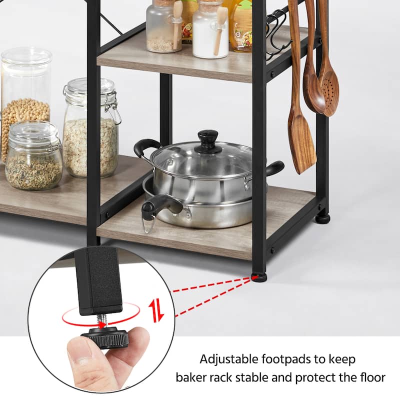 Yaheetech Metal Frame Baker's Rack Kitchen Island Storage Shelf