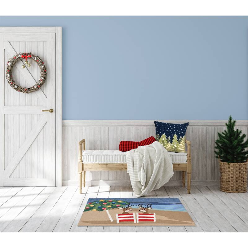 Liora Manne Ocean Holiday Outdoor Rug - 2'6 x 4'