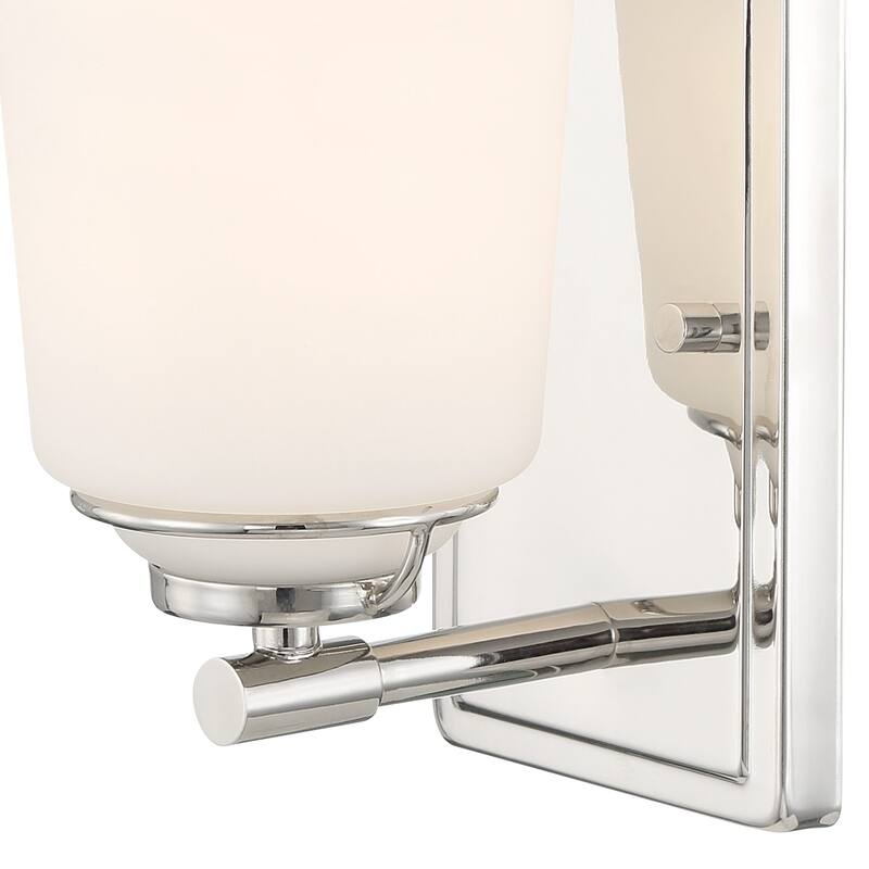 Stella 8 in. 1-Light Polished Nickel Modern Wall Sconce Light