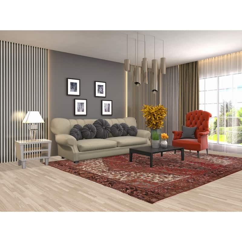 Vegetable Dye Heriz Persian Dining Room Area Rug Wool Hand-knotted - 7'11" x 10'1"