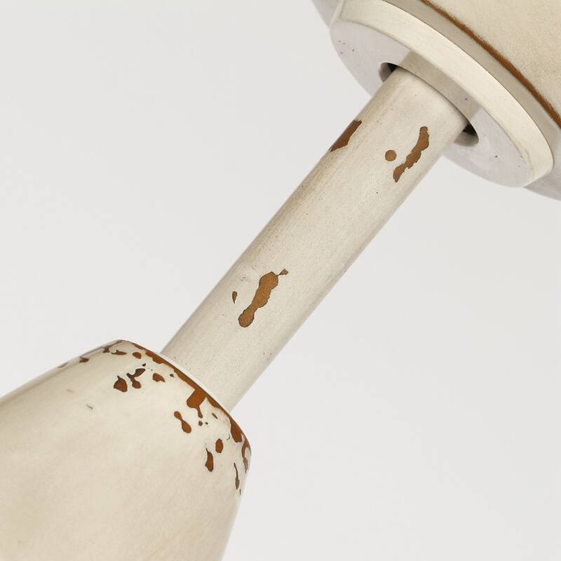 28" Distressed Beige 3-Blade DC Motor Ceiling Fan with Light and Remote
