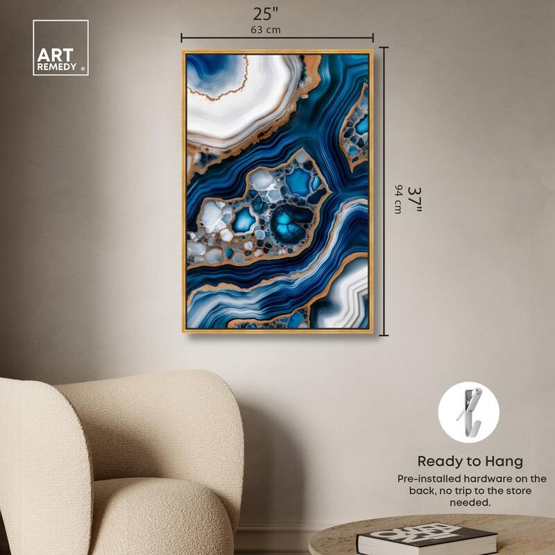 Azure Alveoli I Canvas by Art Remedy