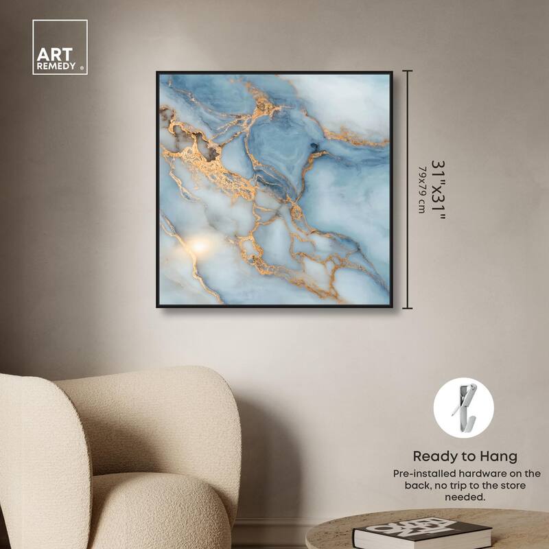Azure Veins Canvas by Art Remedy