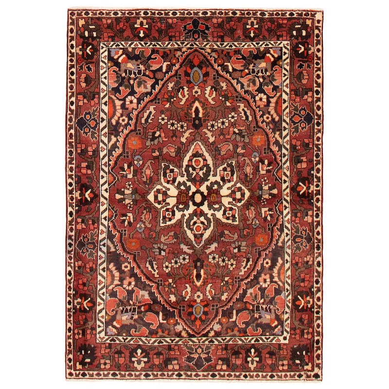 ECARPETGALLERY Hand-knotted Kayseri Vintage Red Wool Rug - 4'11 x 7'1 - Dark Red - 4'11 x 7'1