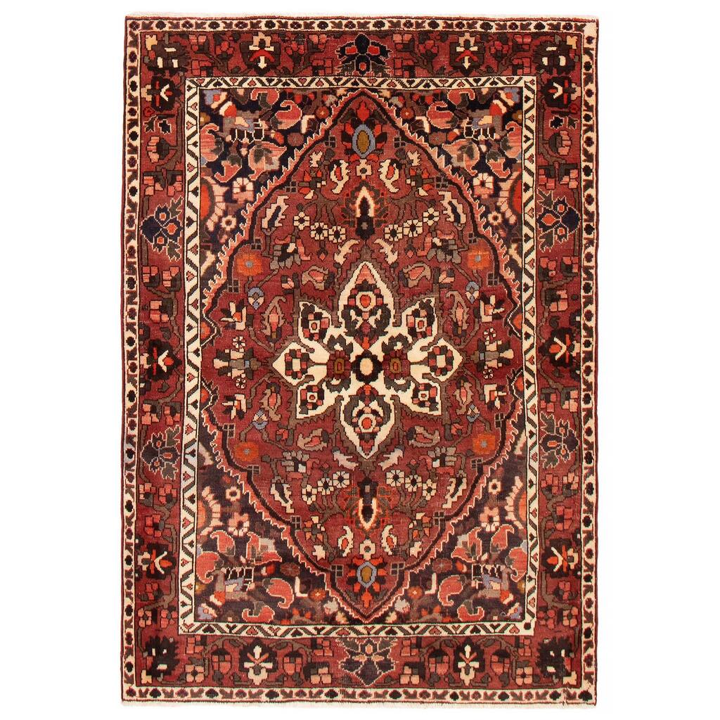 ECARPETGALLERY Hand-knotted Kayseri Vintage Red Wool Rug - 4'11 x 7'1