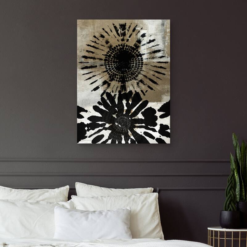 Tribal Flower Neutral by Nikki Chu Canvas Art Print