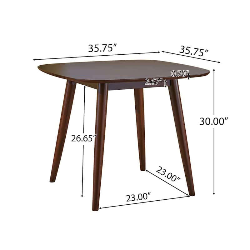 Wynonna Mid Century Modern Square Faux Wood Dining Table by Christopher Knight Home