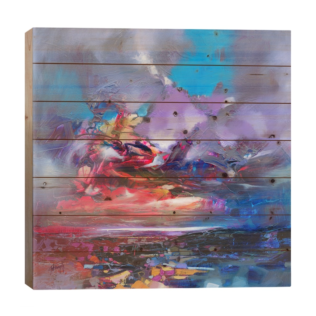 Colour Collision I Print On Wood by Scott Naismith - Multi-Color