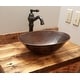 preview thumbnail 3 of 1, 17" Handcrafted Oval Copper Vessel Bathroom Sink by SimplyCopper