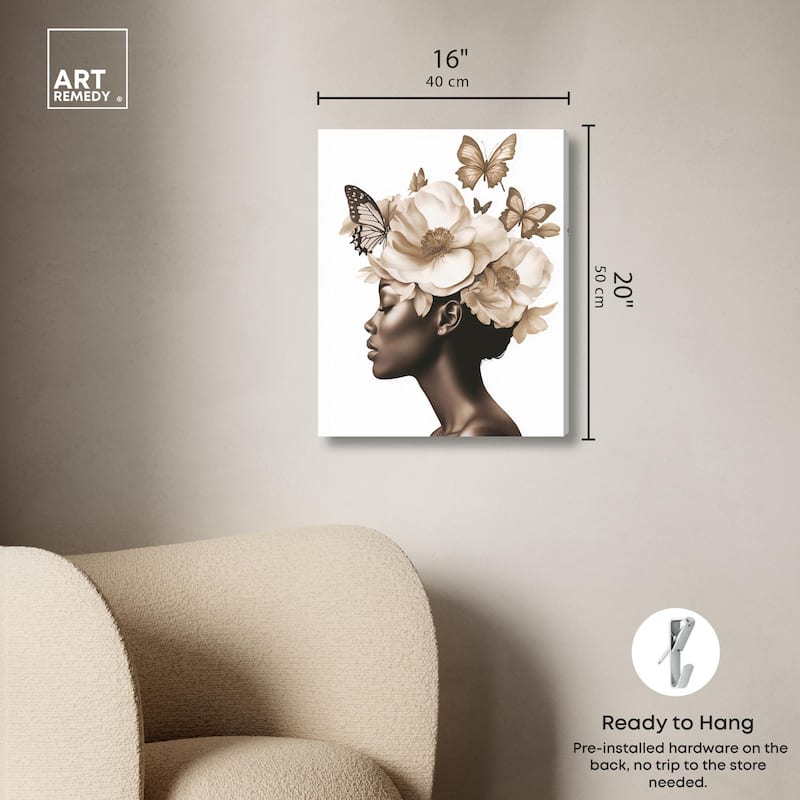 In Her Thoughts I Canvas by Art Remedy, Gallery Wrapped