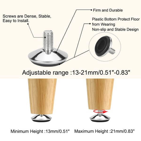 Shop M10 X 18 X 38mm Leveling Feet Adjustable Leveler For Home