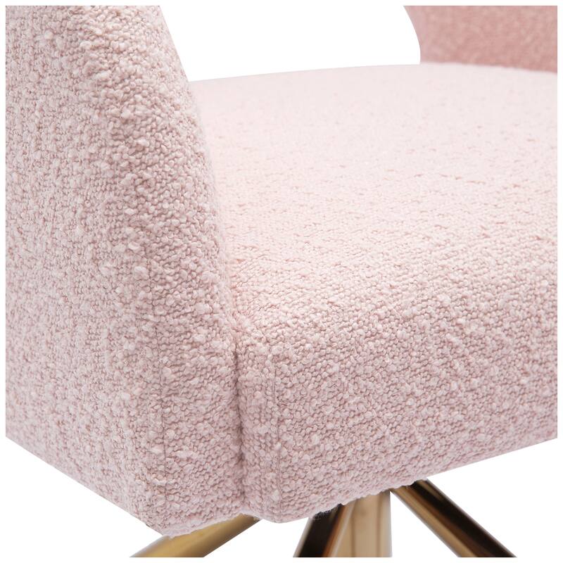 Boucle Polyester Upholstered Swivel Accent Chair - Stain Resistant (Set of 4)