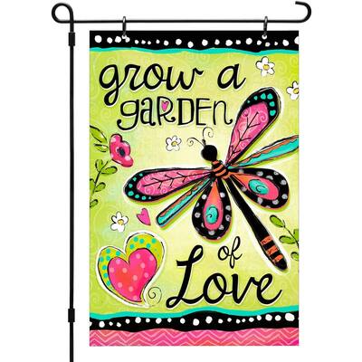CounterArt Dragonfly Reversible Two Image Garden Flag Made In The USA