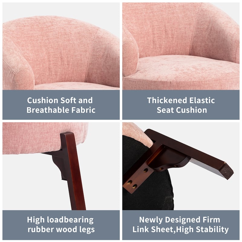 XINMICS Modern Accent Chair Upholstered Armchair for Living Room, Bedroom