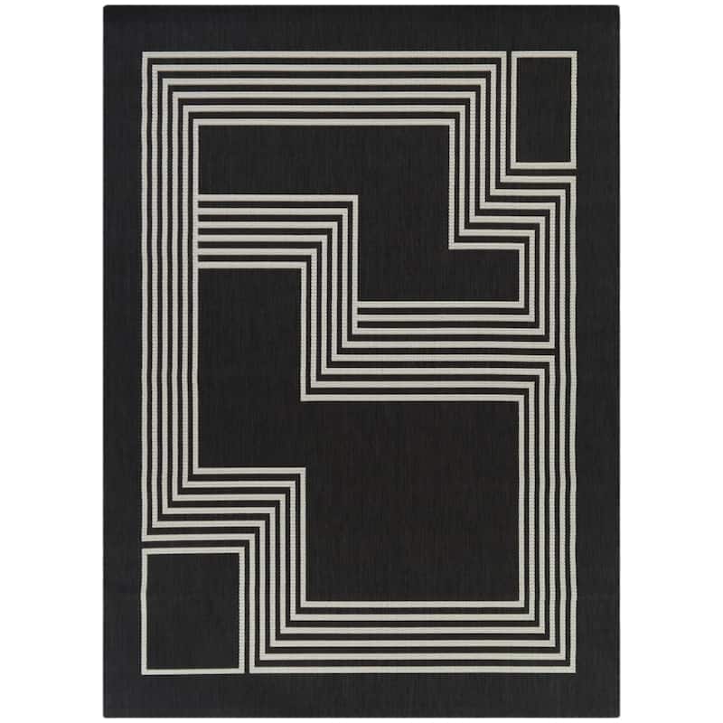 Swenson Modern Geometric Indoor/Outdoor Area Rug