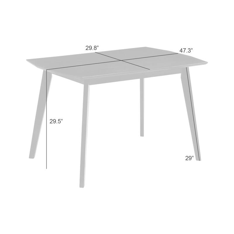 Amaris Modern Walnut Wood 47 in. Flared Base Dining Table - Seats 4