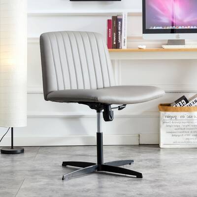Stylish Swivel Home Office Chair No Wheels Adjustable 360 ° Swivel Cushion Chair With Black Chair Legs Study Desk Computer Chair