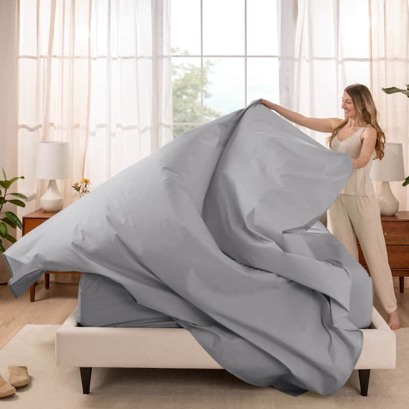 Bare Home Organic Cotton Sheet Set - Crisp Percale Weave
