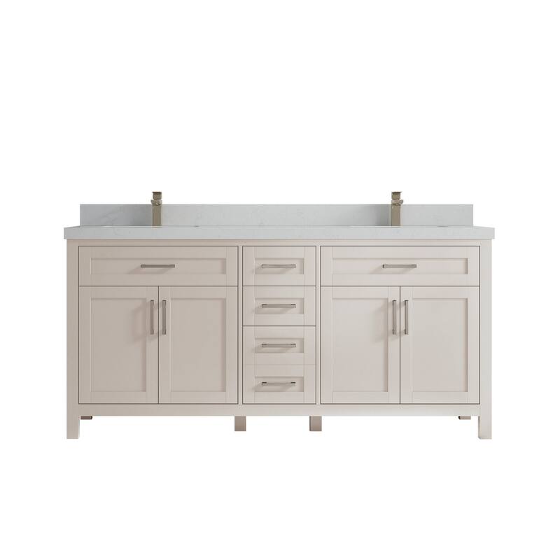 Willow Collections 72 in. W x 22 in. D Cambridge Double Sink Bathroom Vanity with Countertop