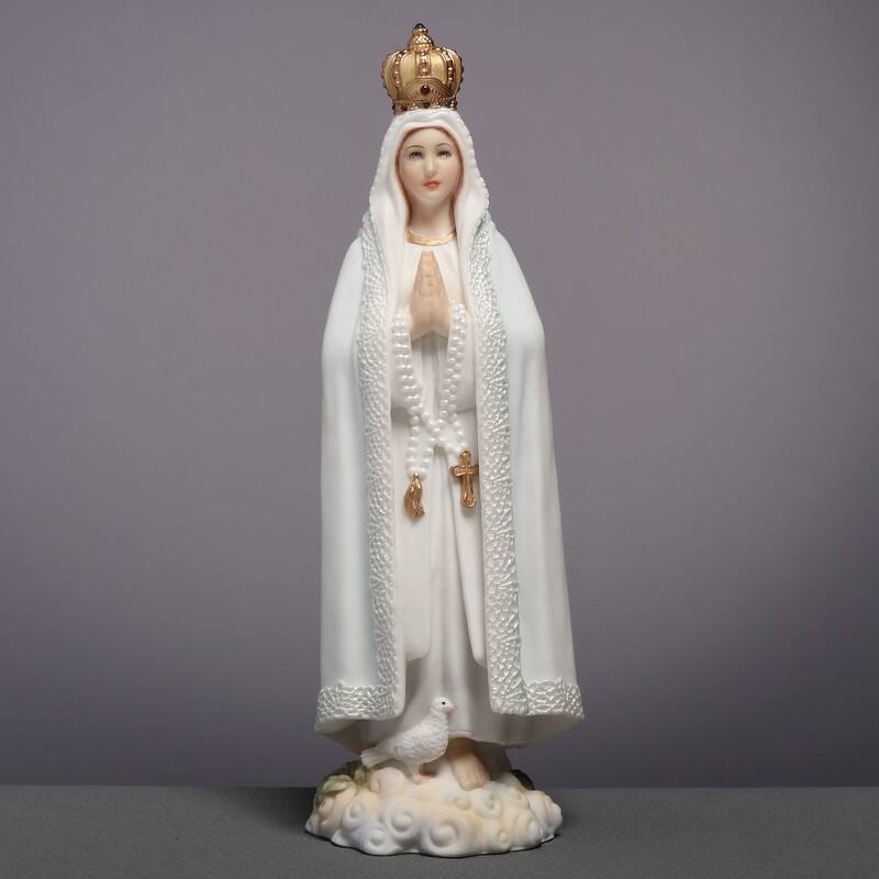 6.1 inches Height Polyresin Our Lady of Fatima Multicolor Finish Figurine