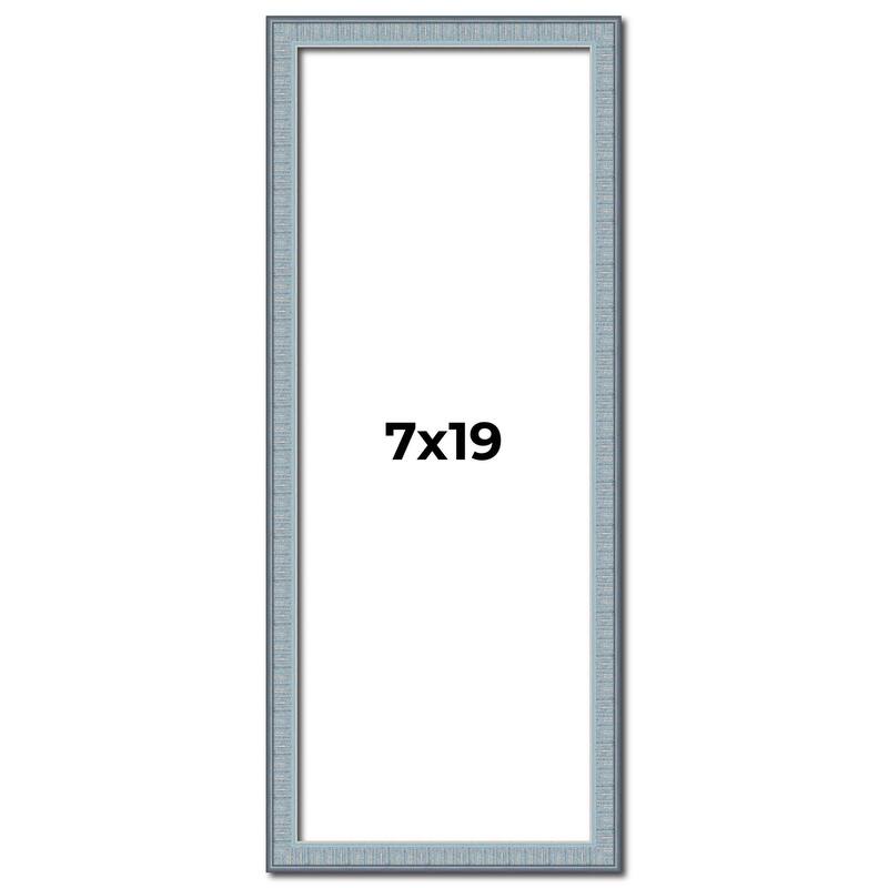 7x19 Frame Rustic Sky Blue Solid Wood Picture Frame | 0.75 Inch