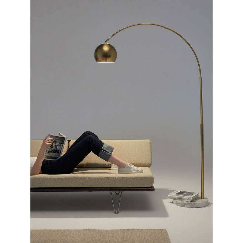 Brightech Olivia LED Floor Lamp - Brass.