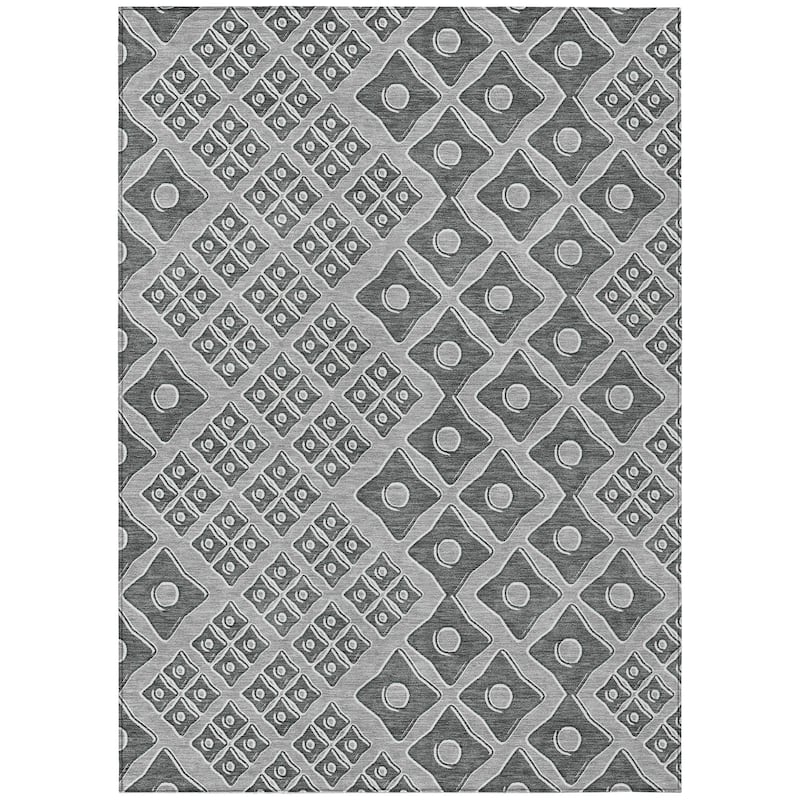 Machine Washable Indoor/ Outdoor Chantille Diamond Rug